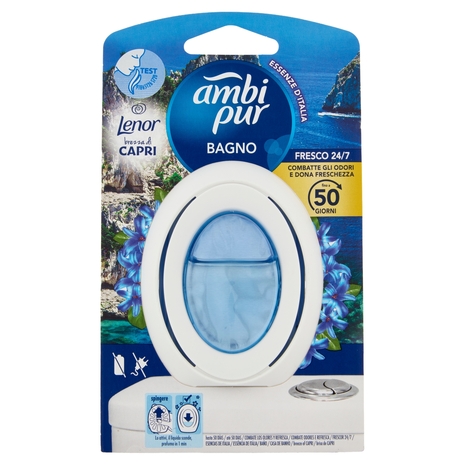 Ambi Pur Bagno Profumatore per Ambienti Elimina e Previene gli Odori, Brezza di Capri 7,5 ml